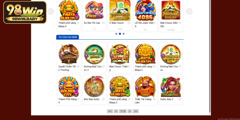 3 tựa game nổ hũ 98Win lôi cuốn người tham gia
