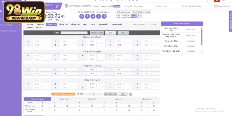 Bí quyết chơi xổ số 98Win hiệu quả cho tân binh