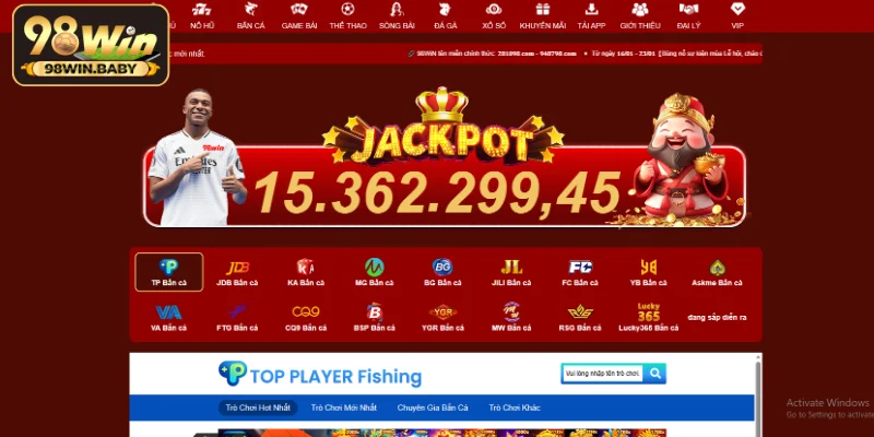 Các đối tác game hợp tác cùng sảnh bắn cá 98Win