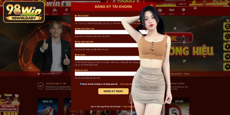 Hướng dẫn các bước đăng ký 98Win chuẩn xác cho người mới