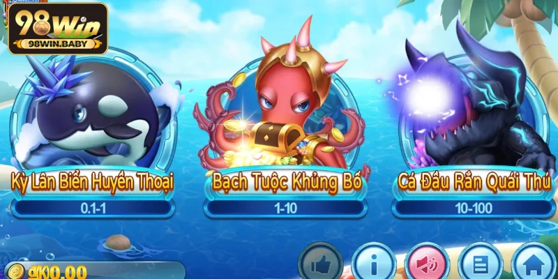 Hướng dẫn chơi game Lucky Fishing 98Win