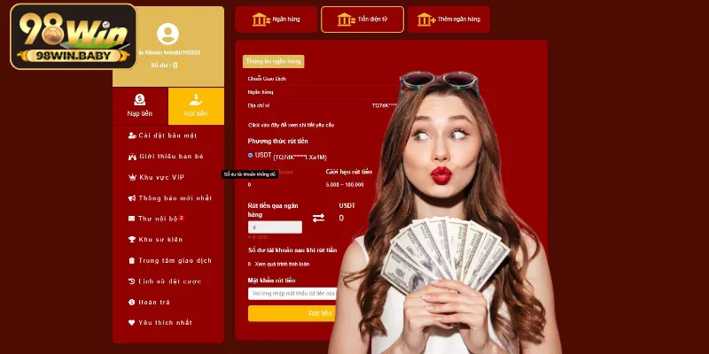 Nhập số tiền -> xác nhận