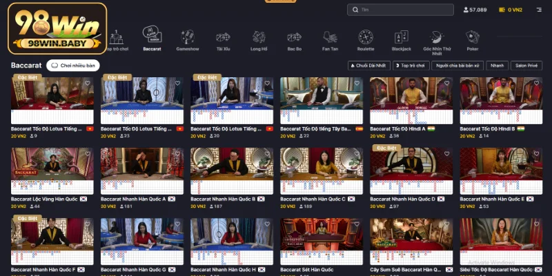 Những điểm tạo nên sức hút của sảnh Casino 98Win